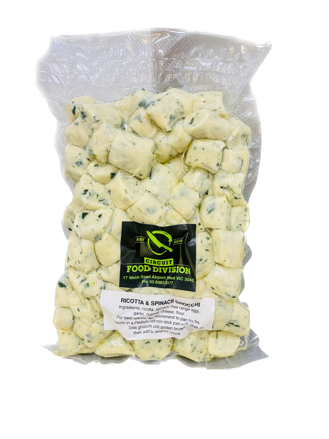 Ricotta & Spinach Gnocchi - 1kg